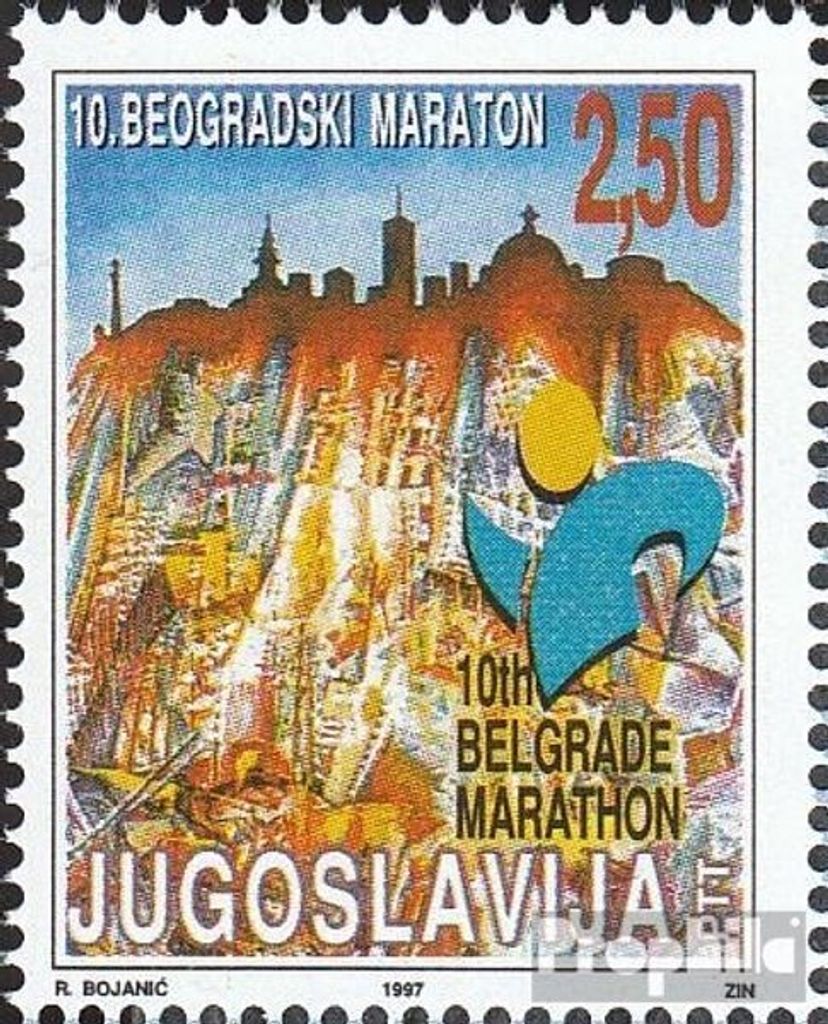 Briefmarken Jugoslawien 1997 Mi 2815 (kompl.Ausg.) postfrisch Belgrader Stadtmarathon
