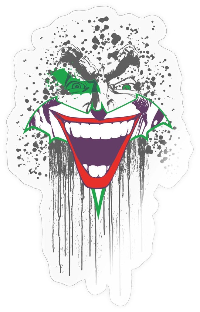 Spreadshirt DC Comics Originals Joker Fratze Batsymbol Produktbild 