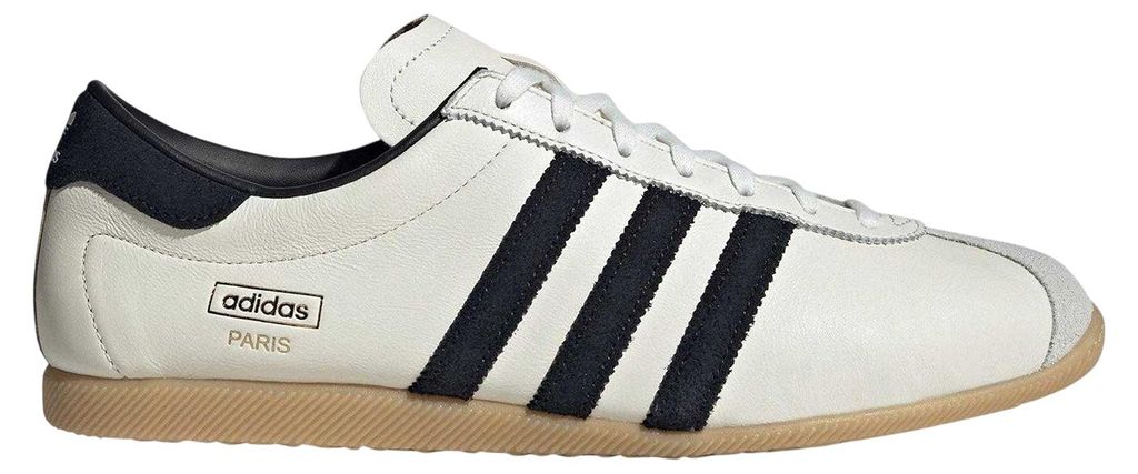 Adidas - "Paris" Sneaker für Herren, Leder, Flach GT19023 (41 EU) (Weiß/Schwarz)