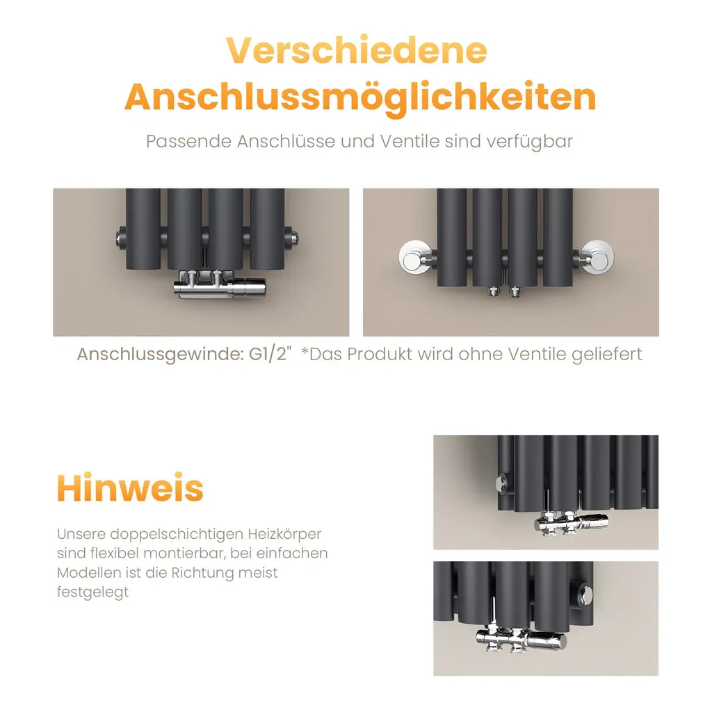 Petit Radiateur Vertical Anthracite : Solution Chauffage Gain de Place - 5