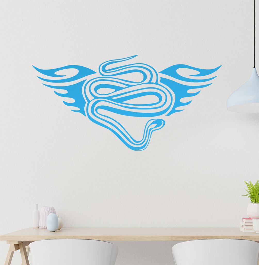 Tribal Schlange Wandtattoo in 6 Größen - Wandaufkleber Wall Sticker - Dekoration, Küche, Wohnzimmer, Schlafzimmer, Badezimmer