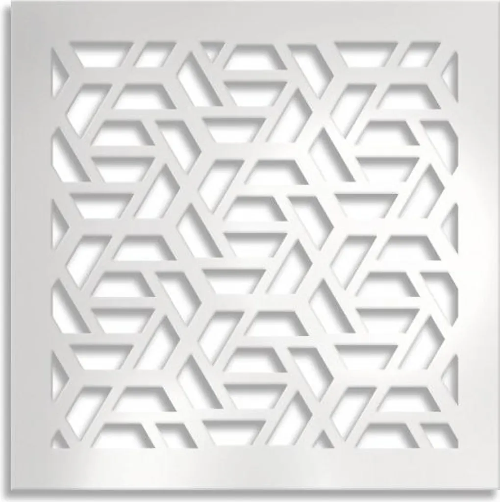 Pannello PVC Traforato ROMBO 98x98 cm Bianco - Frangisole Design
