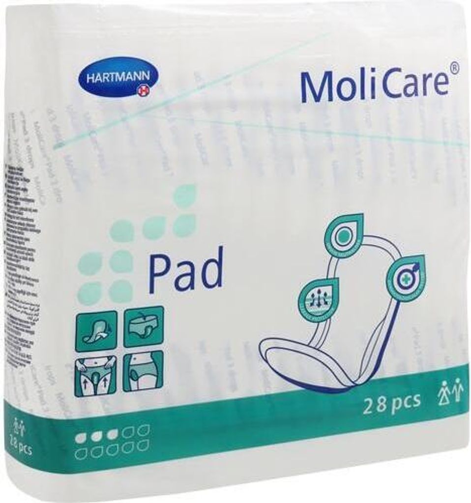 Packaging for HARTMANN MoliCare Pad Einlagen.
