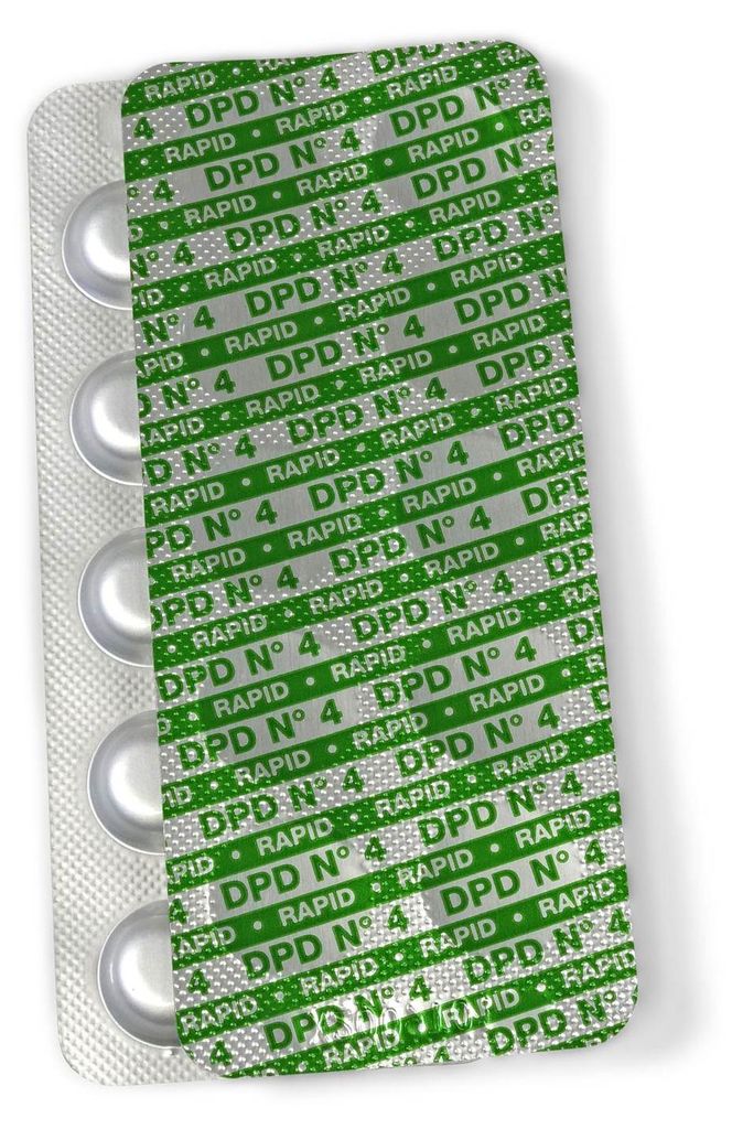 100 Stk. DPD 4 Rapid Tabletten für Pooltester Sauerstoff Produktbild 