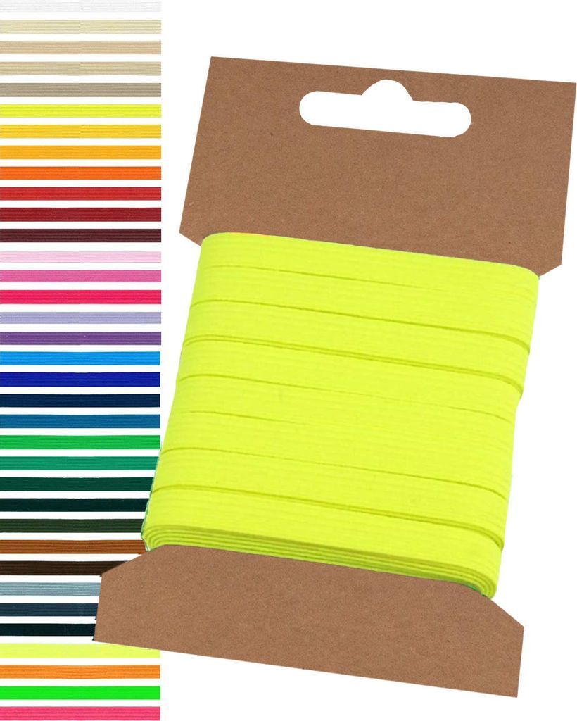 5m Gummiband 6,6mm Gummilitze Wäschegummi elastisches Band Wäscheband