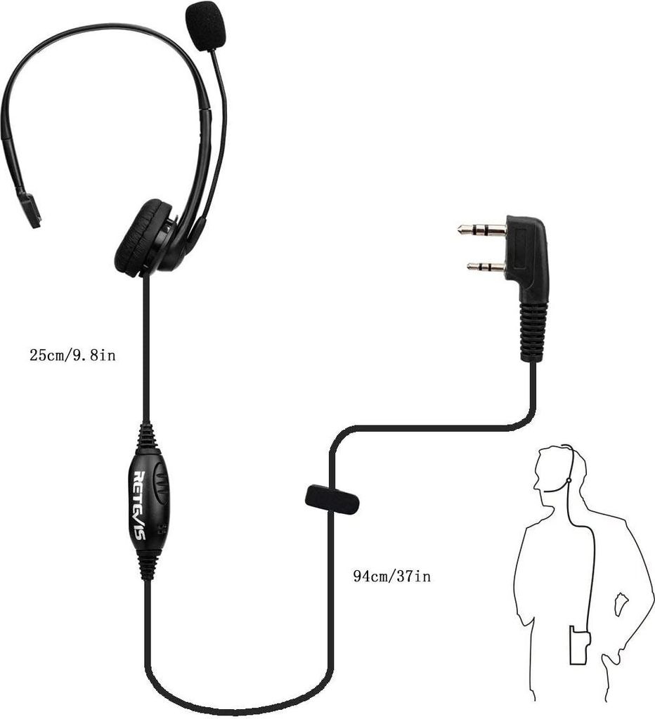 Retevis Funkgeräte Headset 2 Pin Walkie | Kaufland.de