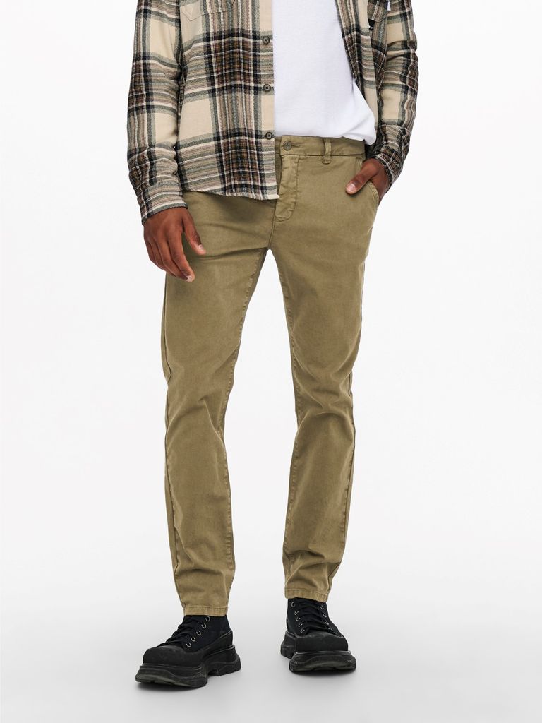 Chino Hose Basic Slim Fit Pants ONSPETE Baumwolle Twill Denim |
