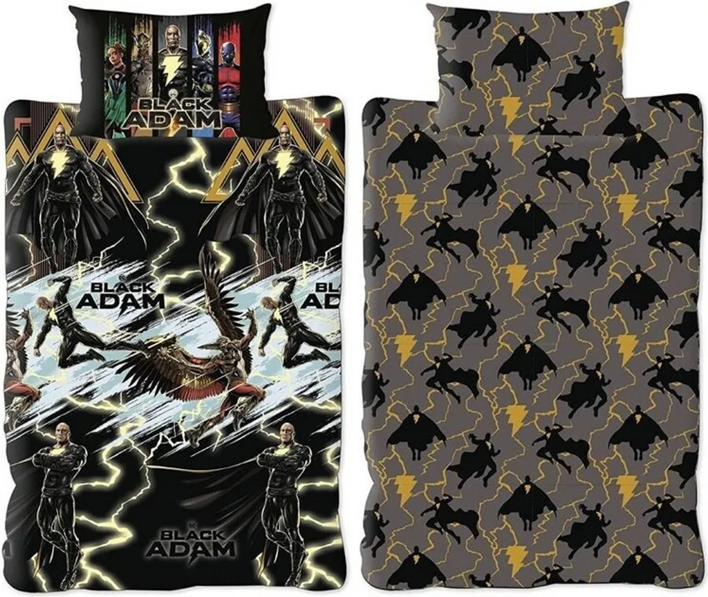 Parure de Lit Black Adam AG2631 Résistante - Fini le Linge de Lit Délavé