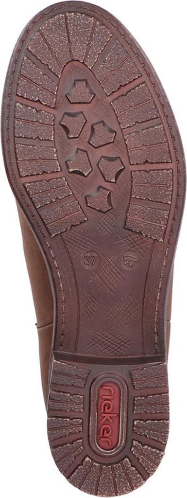 Rieker Damen Stiefelette flacher Chelsea Boot mit losen Einlagen 79450, Größe:41 EU, Farbe:Braun