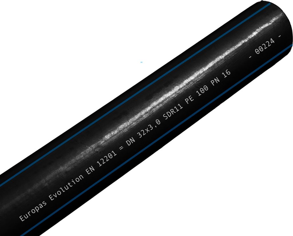 PE 100 Trinkwasserrohr PN16 PE Rohr 32mm 1" 50m DVGW : Ø32 mm x 50 m Größe: Ø32 mm x 50 m