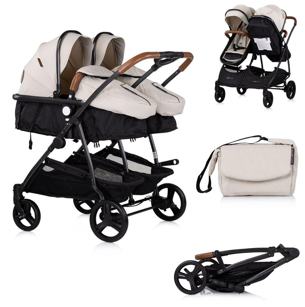 CHIPOLINO Kinderwagen fü r Zwillinge, Kinder mit ungleichen Produktbild 