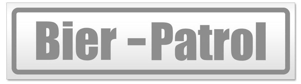 Kiwistar - Autoaufkleber - Grau - 45 x 12 cm - Bier Patrol - Hinweis Aufkleber Sticker für Auto, Kfz, Fahrrad, PKW, LKW