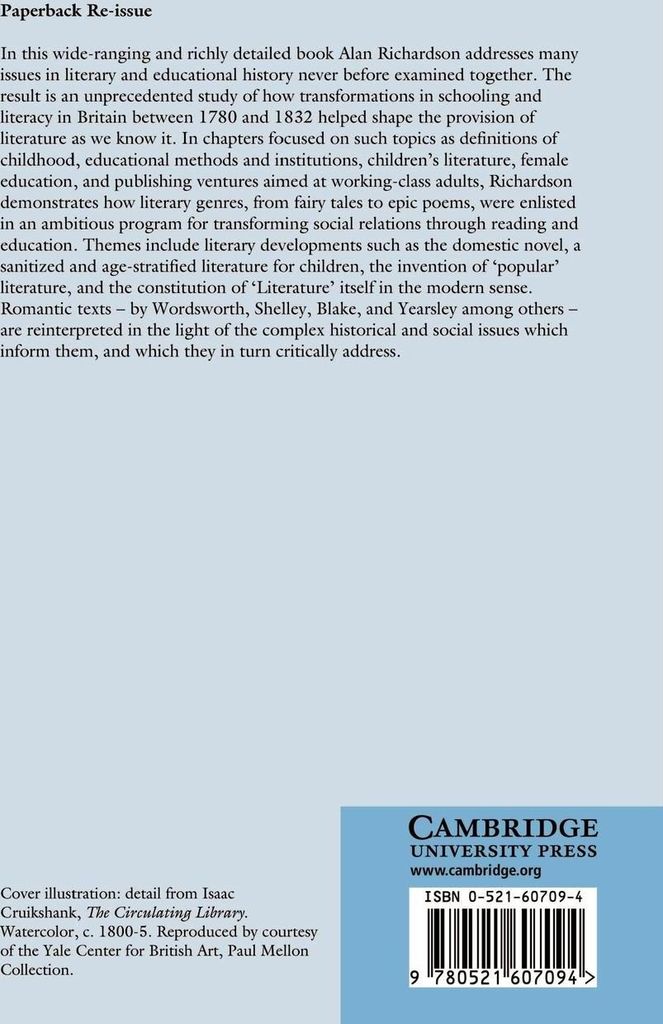Literature, Education, and Romanticism