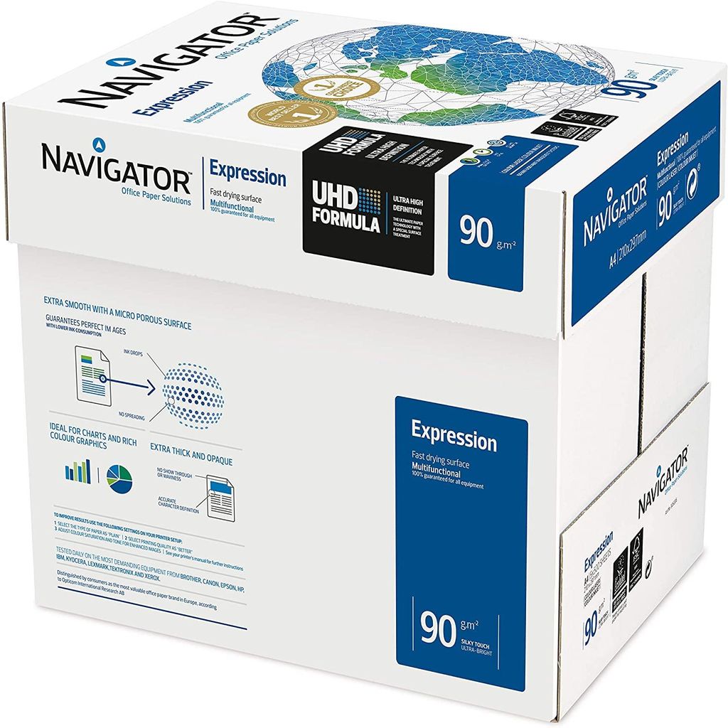 2500 Blatt Navigator Expression Inkjet / Kopierpapier Produktbild 