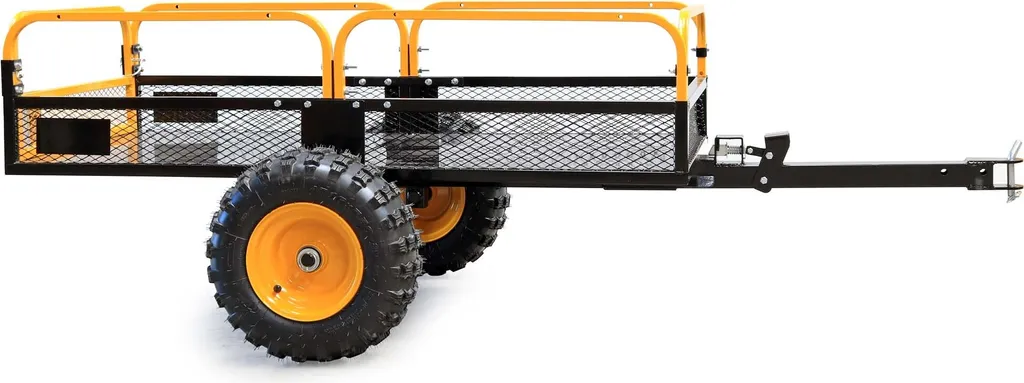 Wiltec Remorque Basculante 2100x1200mm en Acier pour Tondeuse et ATV