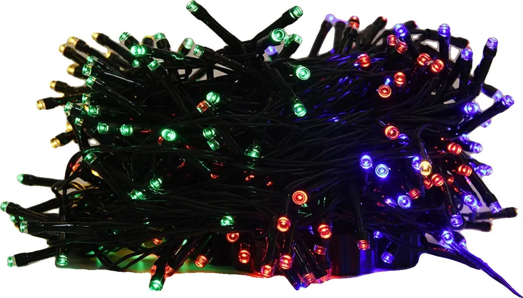 Catena luminosa per albero di Natale, 400 LED, 8 modalità di illuminazione, 2 confezioni RGB, spina UE-a