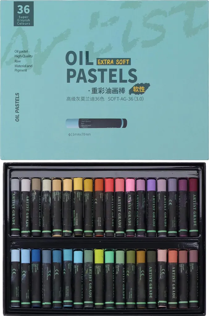 Crayons de couleur pastels doux à l'huile 36 pièces texture lisse DIY