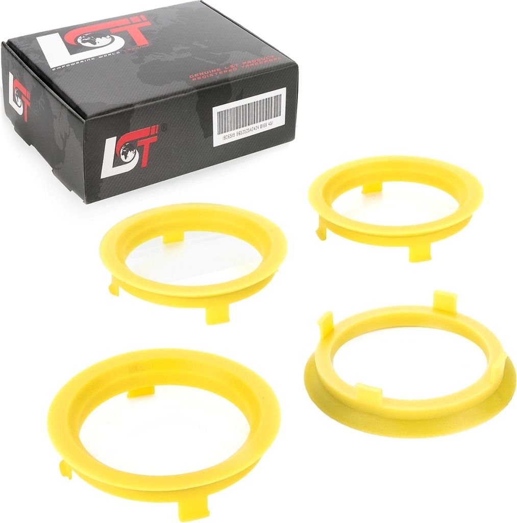 4x Zentrierringe Gelb Alufelgen Ø 71,6 mm - Ø 60,1 mm für SAAB OPEL VOLVO