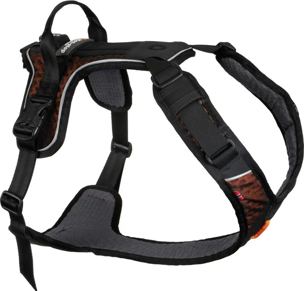 Harnais pour chiens Rock Harness Non-stop dogwear - Taille L - Noir robuste