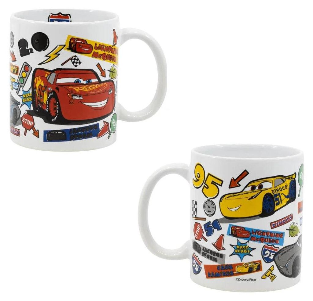 Disney Cars Lightning McQueen Kaffeetasse Teetasse Tasse Produktbild 