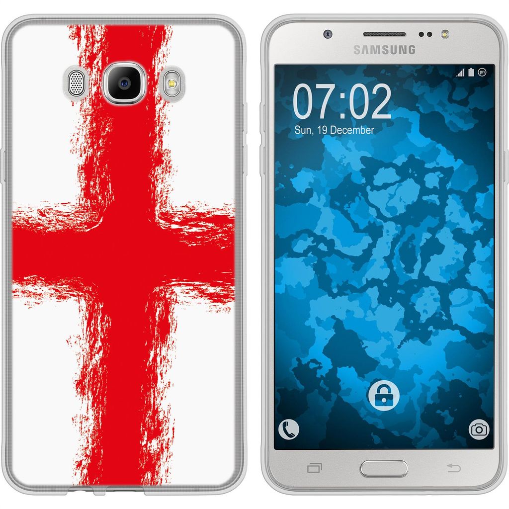 PhoneNatic Case kompatibel mit Samsung Galaxy J7 (2016) J710 Silikon-Hülle WM England M4