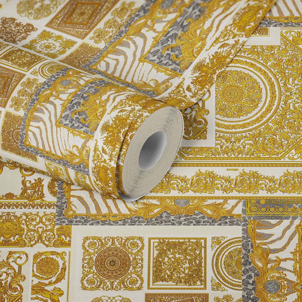 A.S. Création Versace 4 370484 Vlies Metallic Braun Weiß
