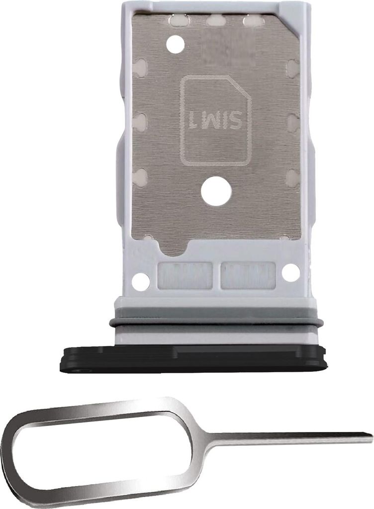 Samsung Galaxy S24 Ultra 5G Sim Karten Halter Tray Adapter Fach Stecker Slot Nadel Pin Dual Titanium Black