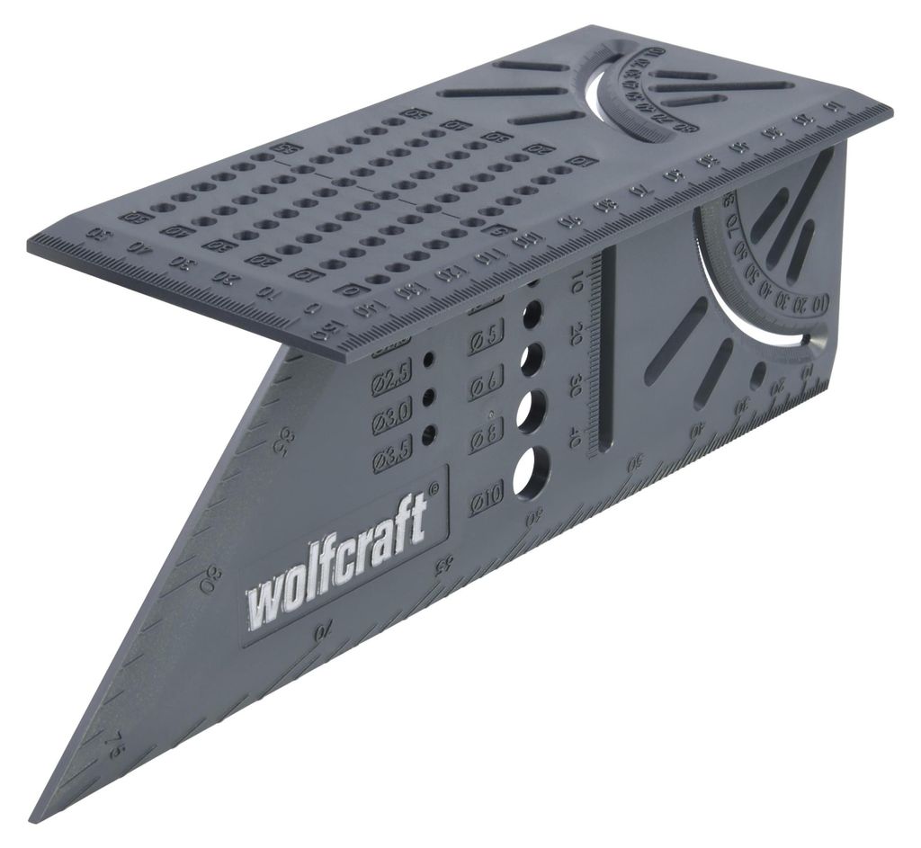 wolfcraft GmbH 5208000, Gehrungsquadrat, Grau, CE, 15 cm, Produktbild 