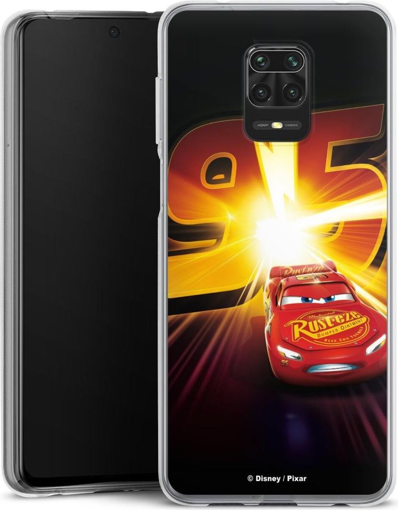 DeinDesign Handyhülle für Xiaomi Redmi Note 9 Pro Silikon Hülle Case Smartphone Schutzhülle Cars Lightning Mcqueen 95 Offizielles Lizenzprodukt