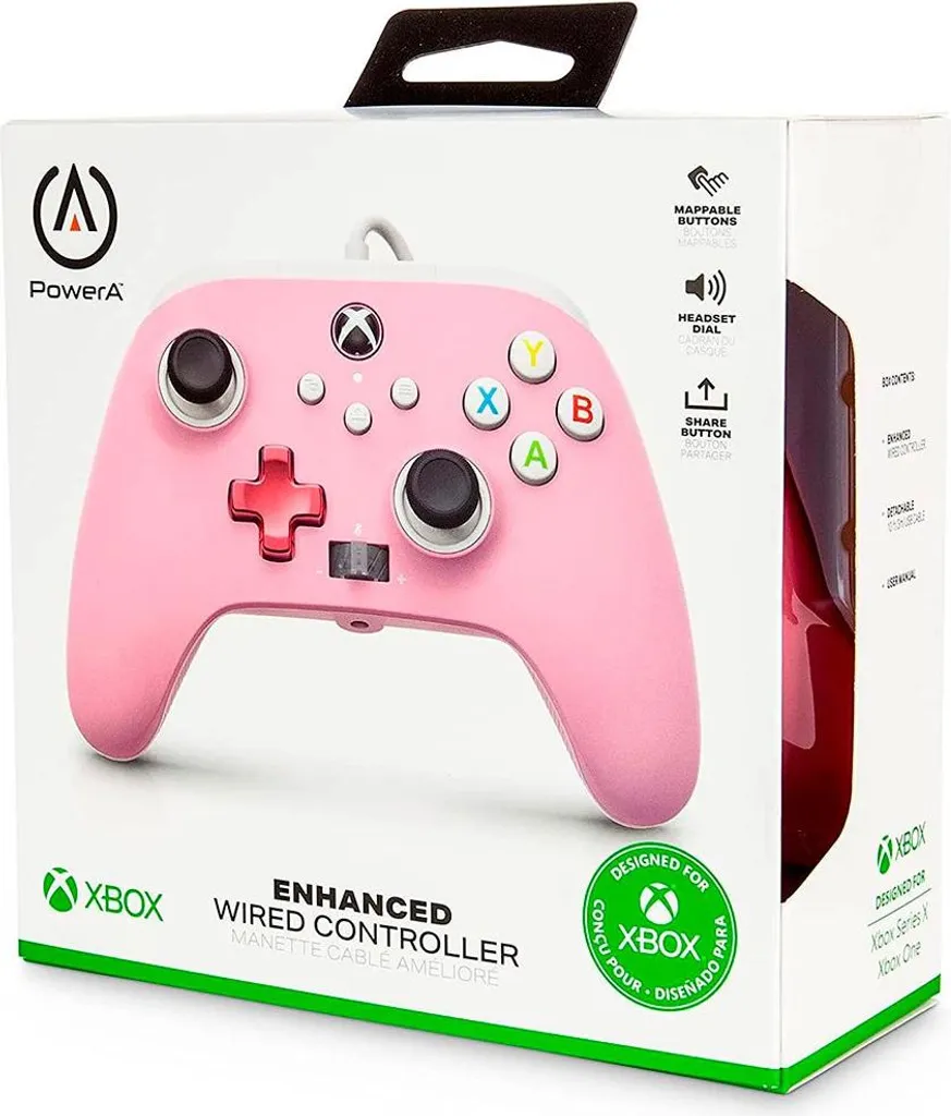 Manette Filaire Xbox PowerA Rose avec Boutons Arrière Programmables Xbox - 3