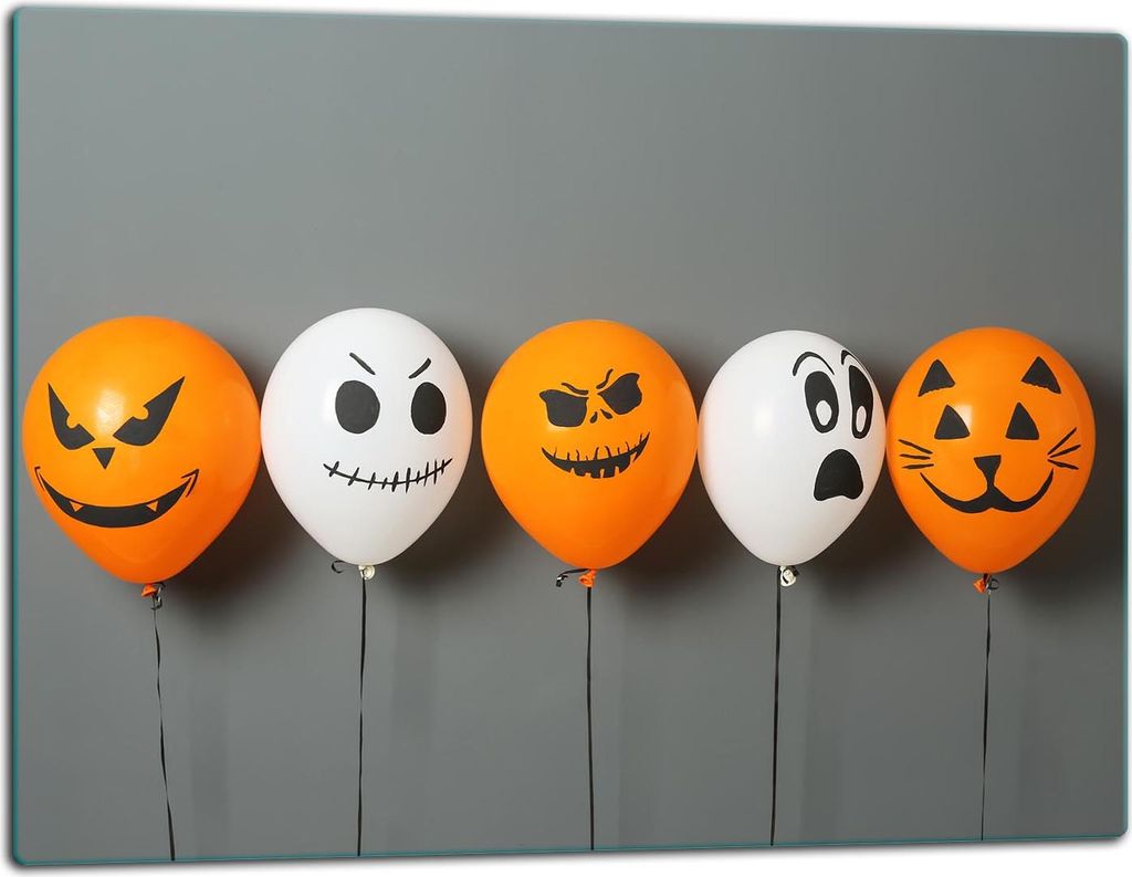 Glasschneidebrett Herdabdeckplatte Glaskeramikkochfeld Universal 52x40 cm Halloween