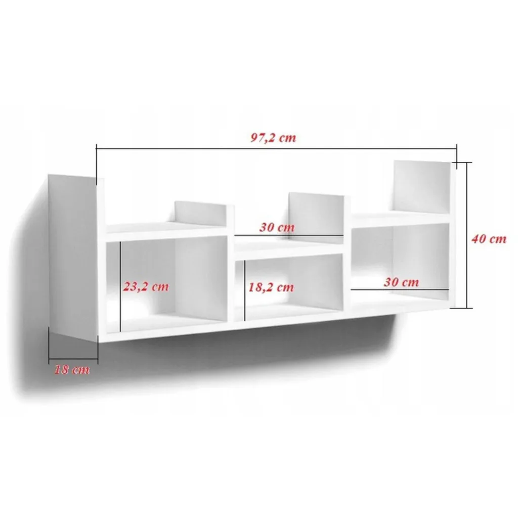 Rangement mural gris élégant à compartiments ouverts pour déco design - 3
