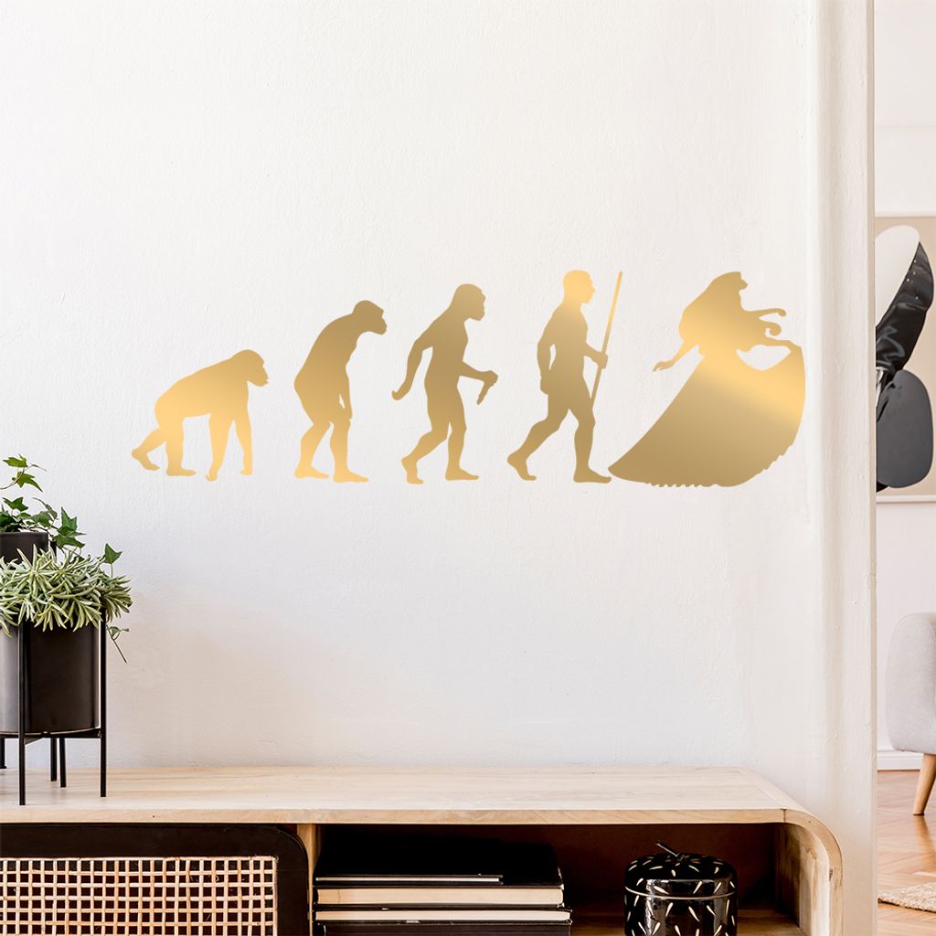 Prinzessin Evolution Wandtattoo Wandaufkleber Wall Sticker - Dekoration, Küche, Wohnzimmer, Schlafzimmer, Badezimmer