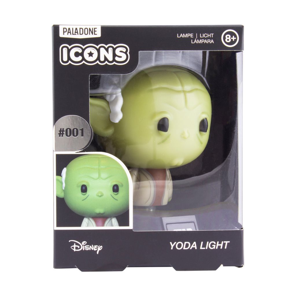 Paladone Icon BDP | Offiziell lizenziertes Sammlerstück | Jedi Master Yoda Nachtlicht 10 cm hoch | Angetrieben durch 2 x AAA Batterien, Grün