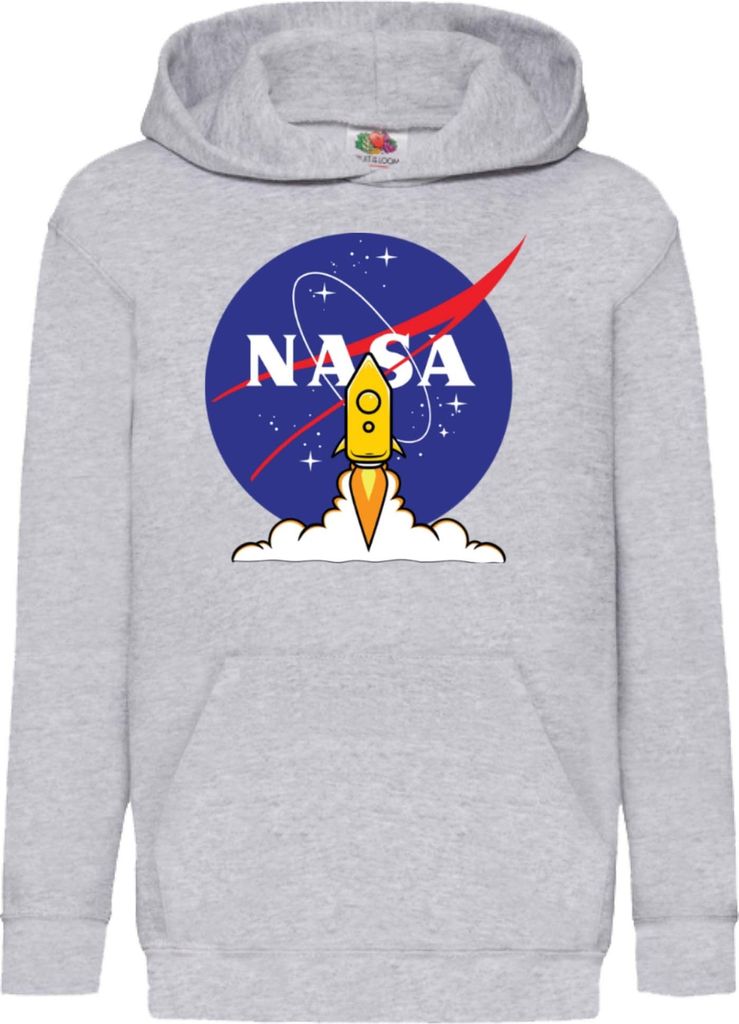 Kinder Kapuzenpullover Nasa Space Theme Nasa 013, 7-8 Jahr - 128 / Grau