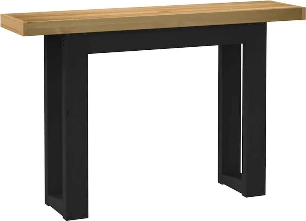Tavolo consolle NOAIN gambe a U 120x30x75 cm in legno di pino massiccio