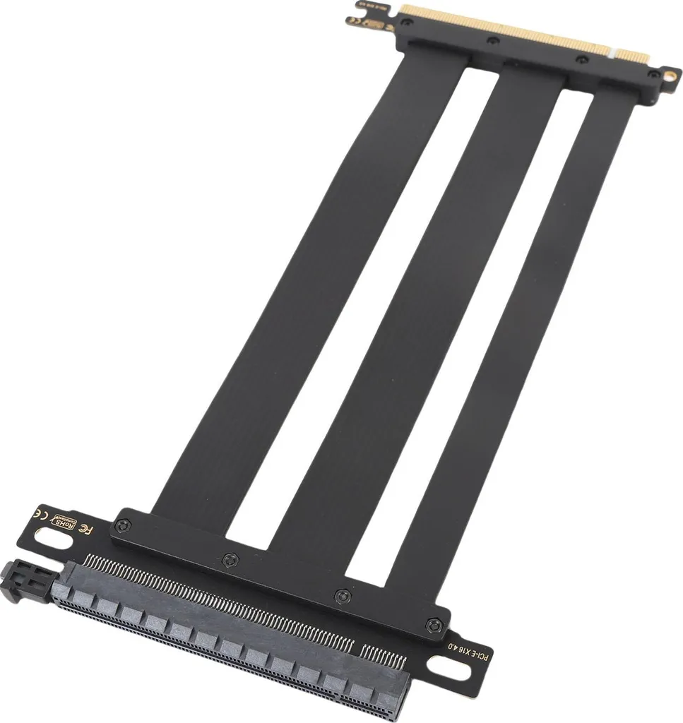 Câble Riser PCIe 4.0 x16 Haute Vitesse 180 Degrés pour GPU PC 30cm