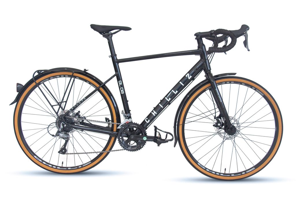CHILLIZ Gravelbike 28 Zoll GL.08 schwarz-glänzend Rahmenhöhe 57 cm Damen Herren 16 Gänge mech. Scheibenbremse Schutzbleche