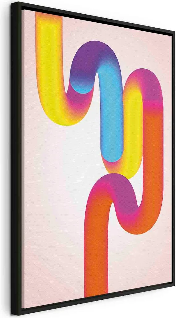 Égayez un Mur Vide avec la Toile Italienne Colorful Turns 60x90 cm Design