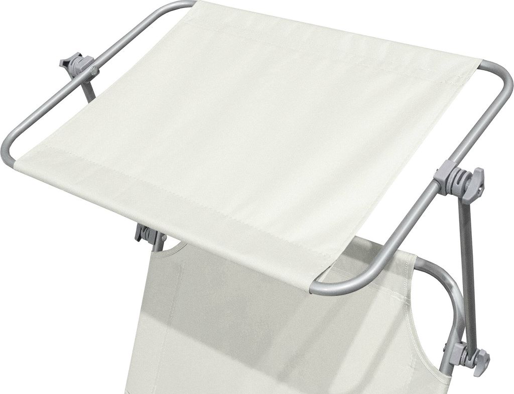 3-Bein-Gartenliege mit Dach, Farbe Beige Produktbild 6