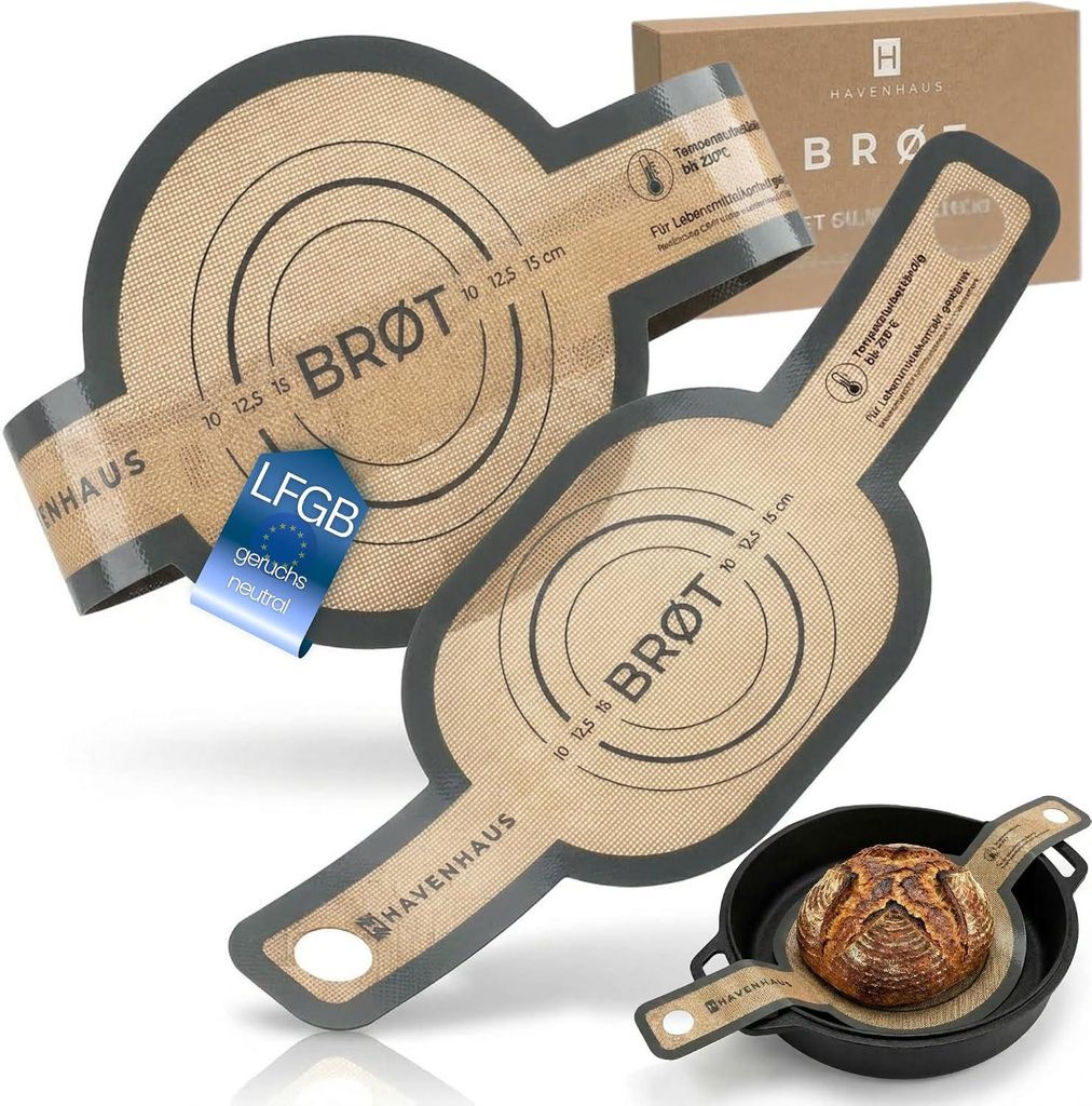 HAVENHAUS Silikon Backmatte 2er Set BRØT | 2x Silikon Produktbild 