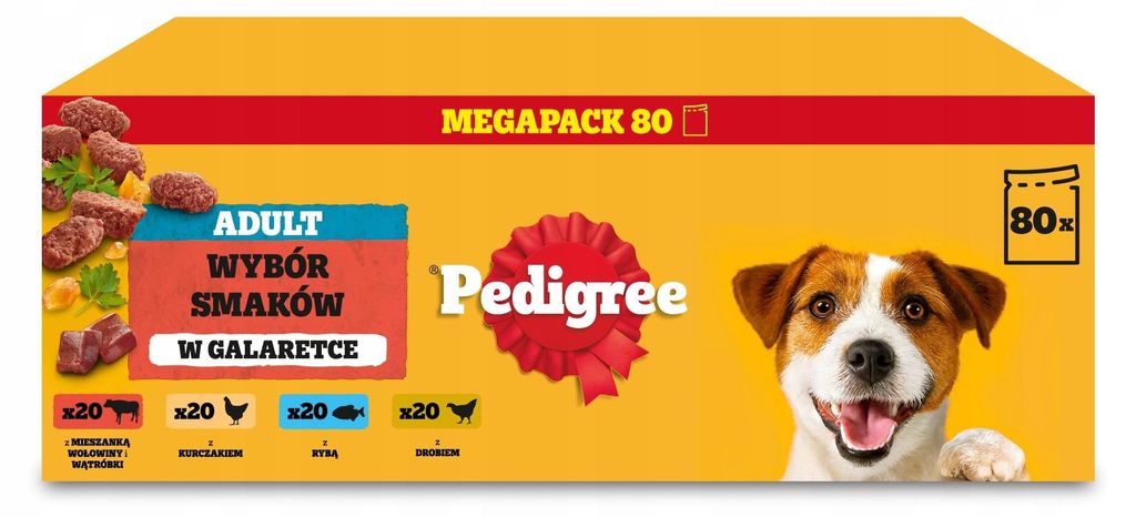Pedigree Adult Mokra Karma Dla Psa 80x100g Wybór Smaków W Zdjęcie produktu 