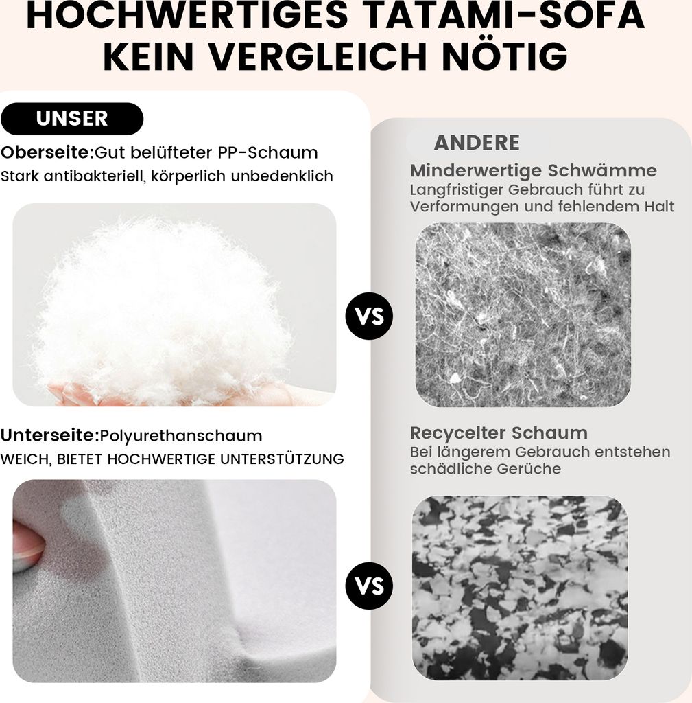 COMHOMA Relax fotel sofa podłogowa Rozkładany fotel Zdjęcie produktu 7
