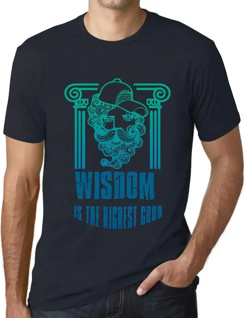 Herren Grafik T-Shirt Weisheit ist das höchste Gut – Wisdom Is The Highest Good – Öko-Verantwortlich Vintage Jahrgang Kurzarm Lustige Druck G...