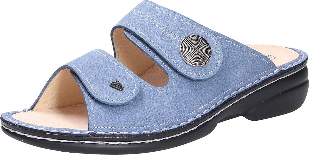 Finn Comfort Sansibar Pantolette Blau in Gr. 43
