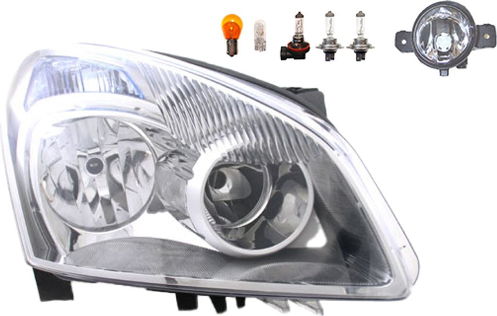 Johns, Scheinwerfer Halogen passend für Nissan Qashqai J10 07-10 H7 H7 R + Nebel+Leuch. 26010JD900 26010JD95A 26010JD90A 26010JD90B 8200002470 261...