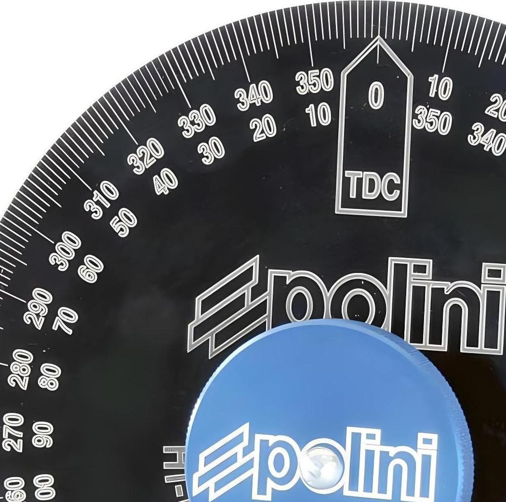 Gradscheibe Polini Aluminium schwarz eloxiert inkl. Adapter
