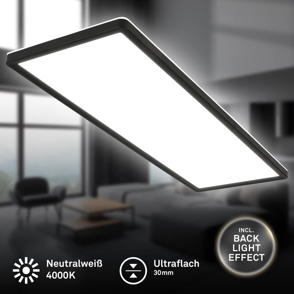 Stropní svítidlo Briloner Panel černý Podsvícení LED 22W Obrázek produktu 
