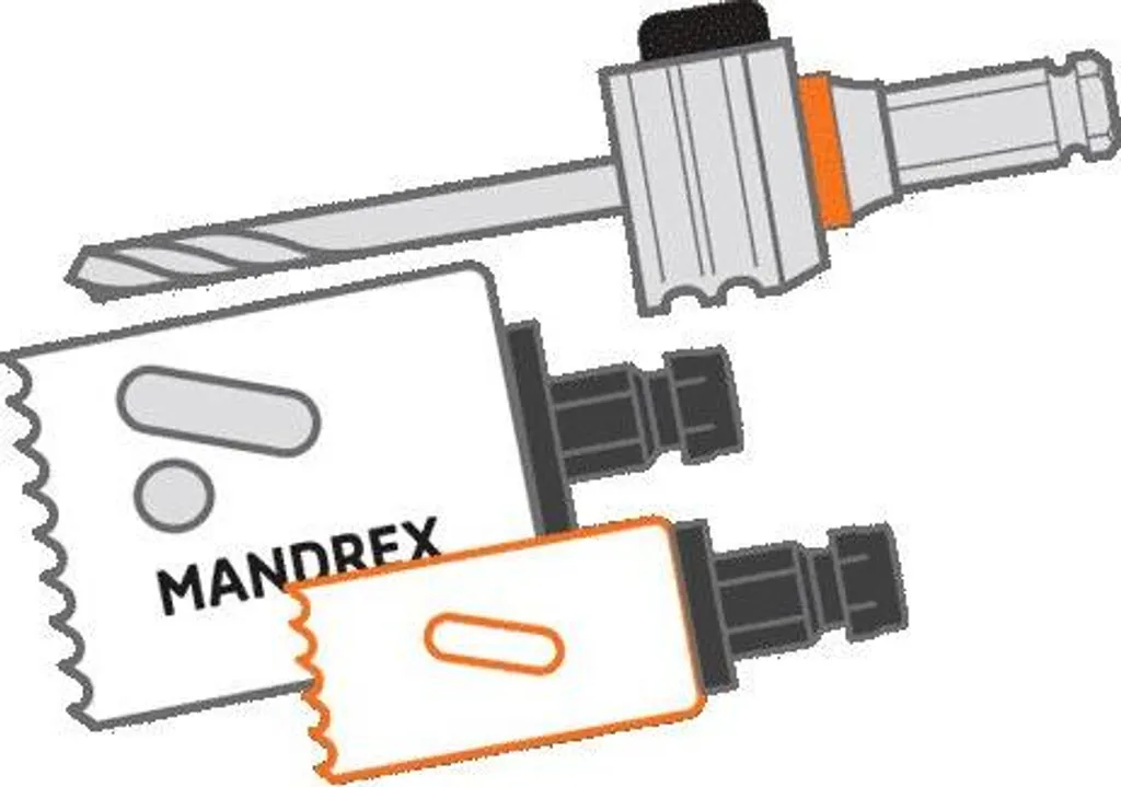 Mandrin MXqs Mandrex 11mm Robuste avec Foret Percussion HM Longue Durée - 5