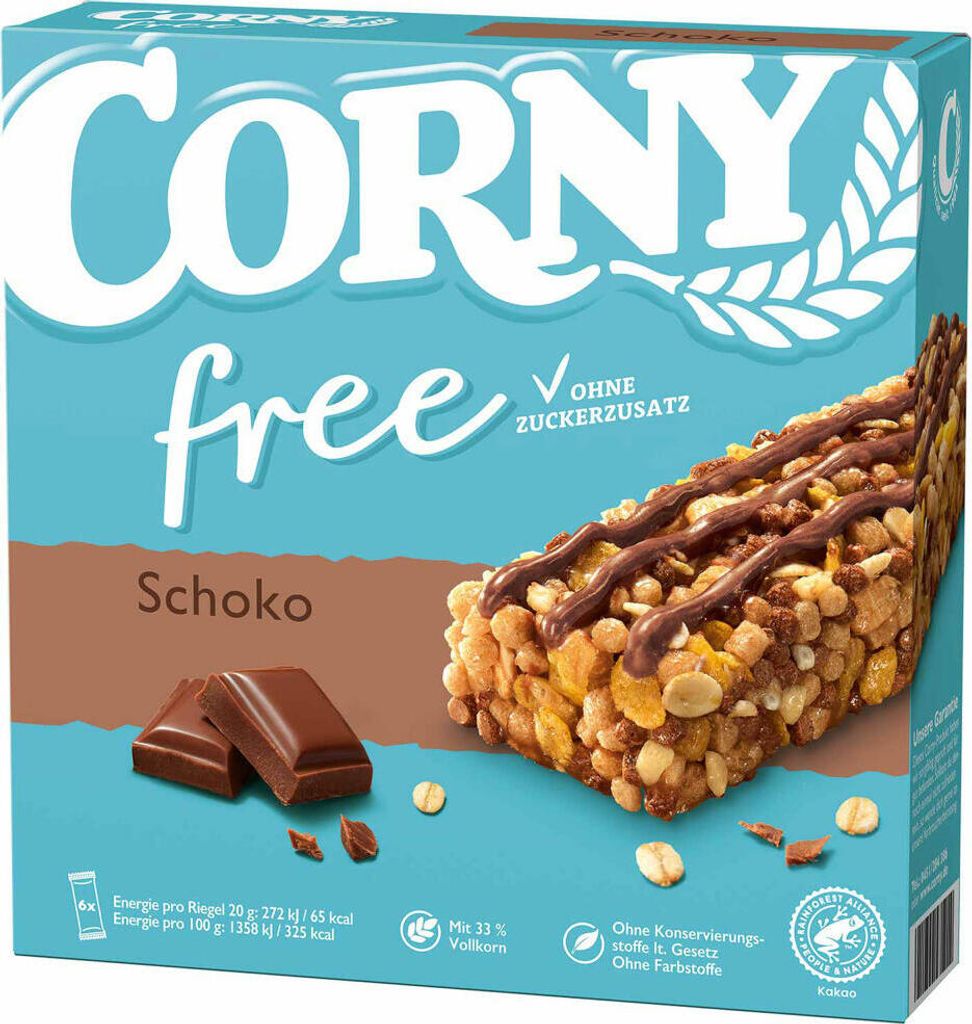 Corny 3482.409, Czekolada, 20 g, Czekolada, 67 kcal, 282 Zdjęcie produktu 